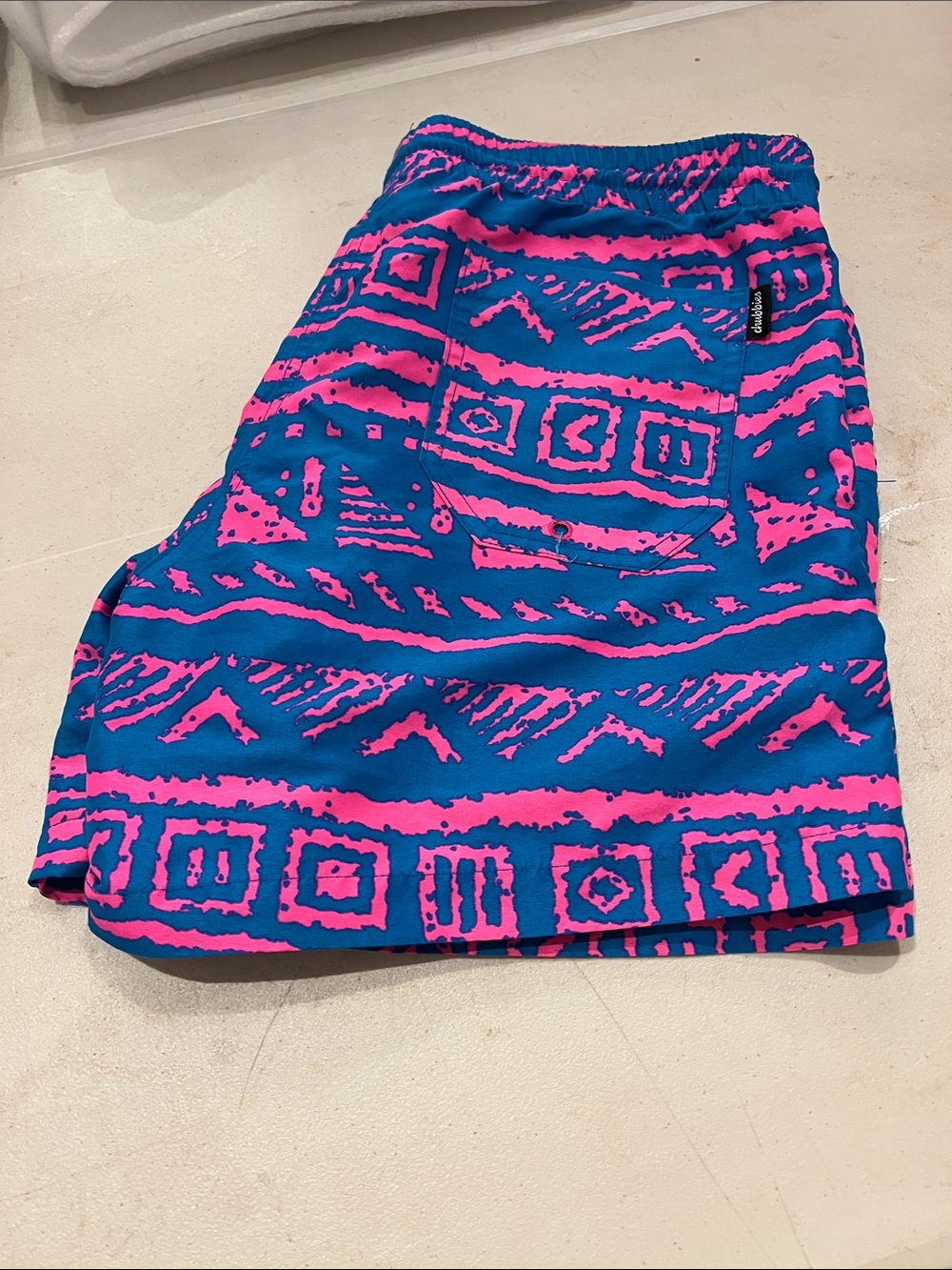 Chubbies ~Bright Blue & Hot Pink Swim Shorts